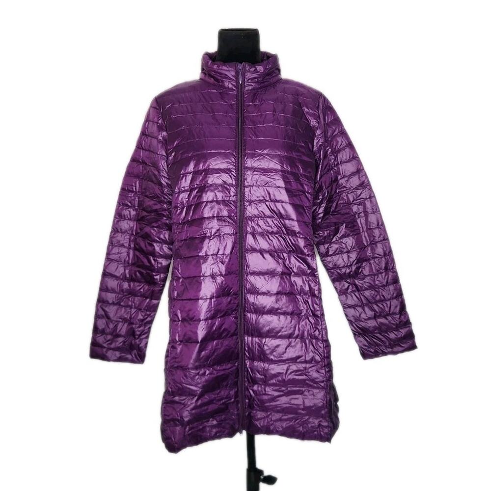 Everest Purple Packable Lightweight Quilted Puffer Jacket Coat Women's Size 3XL
